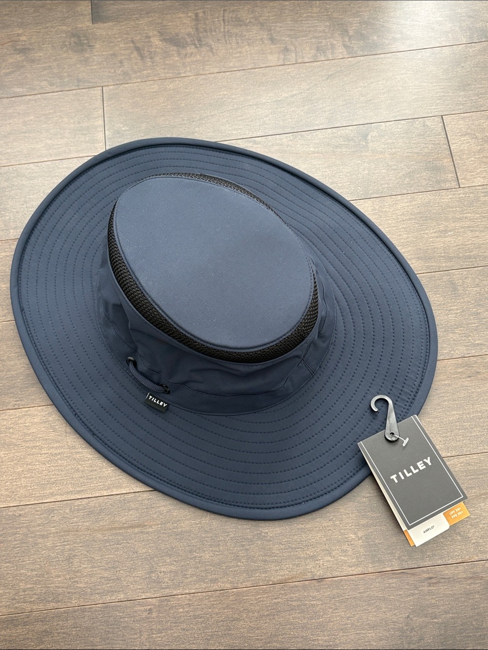 TILLEY Airflo Sun Hat, Navy Blue Ventilated Breathable Outdoor Brim Vent